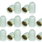 Soquete Para Lustre Branco E-27 2a 250v Radial C/ 10 Pç