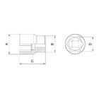 Soquete Sextavado 1/4" - Milímetros Tramontina Pro