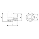 Soquete Sextavado 1/4" - Milímetros Tramontina Pro