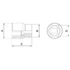 Soquete Sextavado 1/4" - Milímetros Tramontina Pro