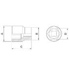 Soquete Sextavado 1/4" - Milímetros Tramontina Pro