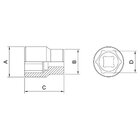 Soquete Sextavado 1/4" - Milímetros Tramontina Pro
