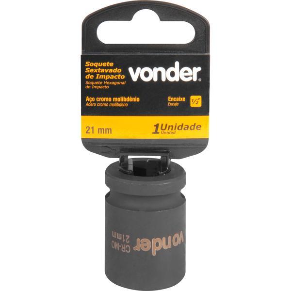 Soquete Sextavado De Impacto Encaixe 1/2" 21mm Vonder