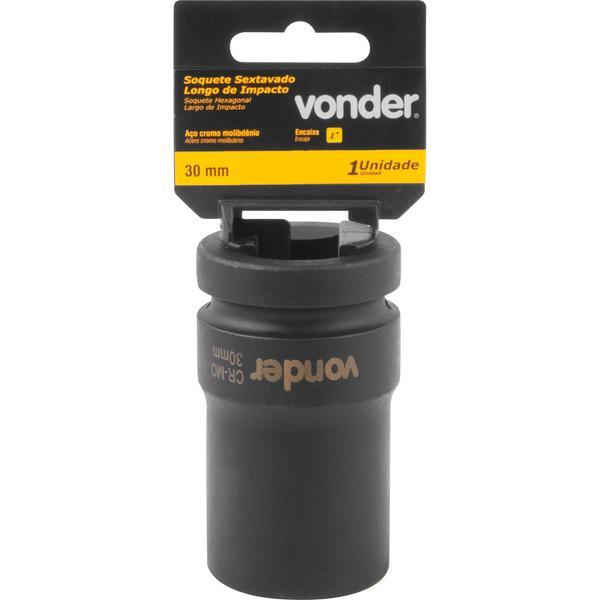 Soquete Sextavado De Impacto Longo 1  30mm Aço Cromo Vonder
