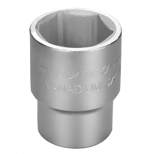 Soquete Sextavado Em Aço Cromo Vanádio 33 Mm - Encaixe 3/4"