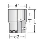 Soquete Sextavado Encaixe 3/4" Gedore 017404 26mm 017404