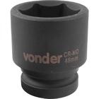 Soquete Sextavado Impacto Encaixe 1" 46mm Aço Cromo Vonder