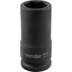 Soquete Sextavado Impacto Longo 3/4" 27mm Aço Cromo Vonder