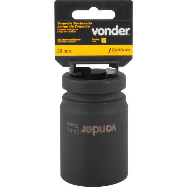 Soquete Sextavado Impacto Longo Enc 1" 38mm Aço Cromo Vonder