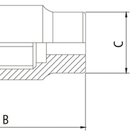 Soquete Sextavado Longo Aço Cromo Vanádio 7/8" - Encaixe 1/2"