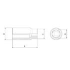 Soquete Sextavado Longo Em Aço Cromo Vanádio 1/2" - Encaixe 1