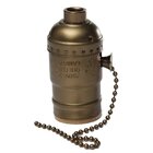 Soquete Vintage Bronze E27 Liga - Desliga Na Corrente