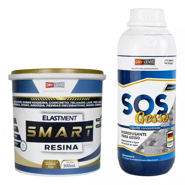 Sos Hidrofugante Para Gesso 1l + Smart Resina 900ml