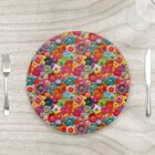 Sousplat 35cm Junino Fuxico - 1 Unidade