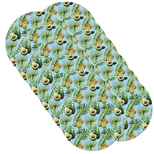 Sousplat Abacate - 12 Peças - Com Base