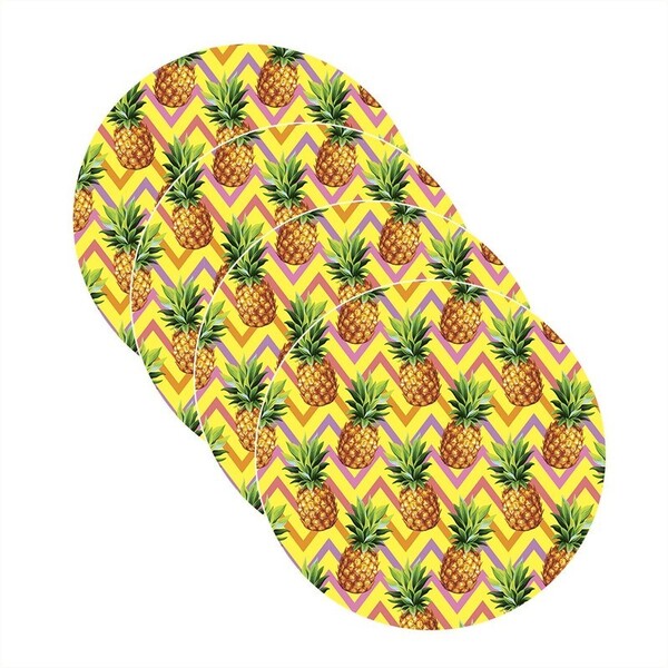 Sousplat Abacaxi Chevron - 4 Peças - Sem Base
