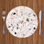 Sousplat Abstrato Tons Pastéis Clássico Moderno Mesa Posta