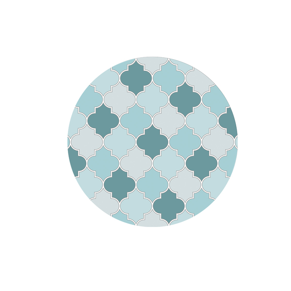 Sousplat Arabic Turquesa - 8 Peças - Sem Base