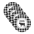 Sousplat Bbq Preto - 4 Peças - Sem Base