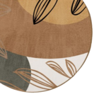 Sousplat Bege Abstrato Folhagem Para Mesa Posta