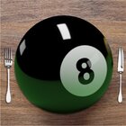 Sousplat Bola 8 Sinuca Em Mdf 35x35cm