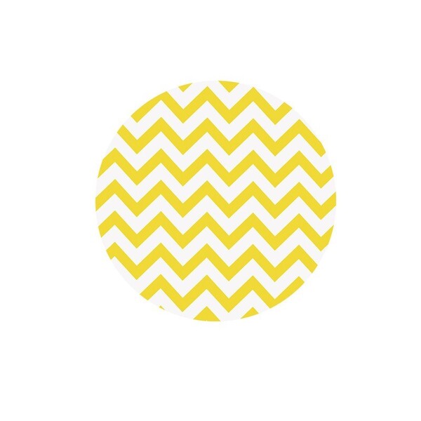 Sousplat Chevron Amarelo - 1 Peça - Sem Base