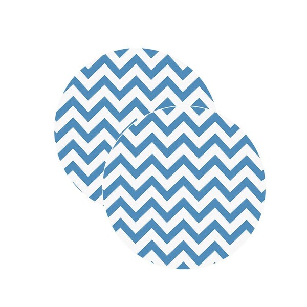 Sousplat Chevron Azul - 2 Peças - Com Base