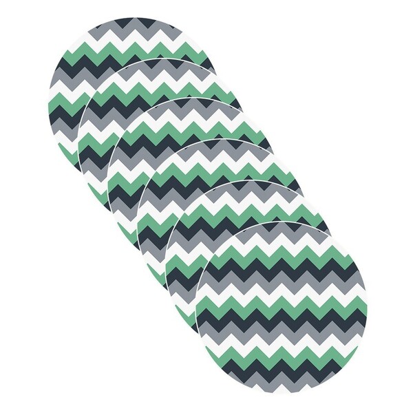 Sousplat Chevron Colorido 2 - 6 Peças - Com Base