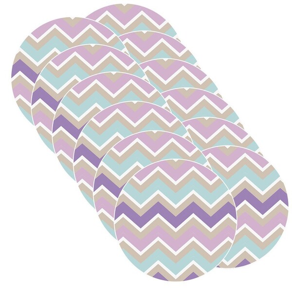 Sousplat Chevron Colorido 3 - 12 Peças - Sem Base