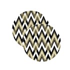 Sousplat Chevron Dourado - 1 Peça - Com Base