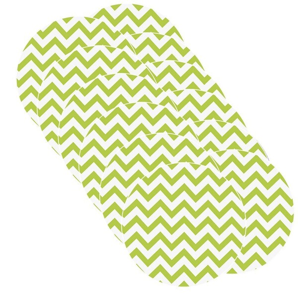 Sousplat Chevron Verde Claro - 12 Peças - Com Base