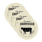 Sousplat Churrasco Bege - 4 Peças - Sem Base