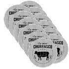 Sousplat Churrasco Preto - 1 Peça - Com Base