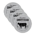 Sousplat Churrasco Preto - 4 Peças - Sem Base