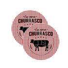 Sousplat Churrasco Vermelho - 2 Peças - Com Base