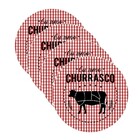 Sousplat Churrasco Vermelho - 4 Peças - Sem Base