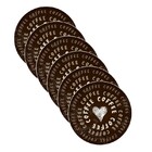 Sousplat Coffee - 6 Peças - Sem Base