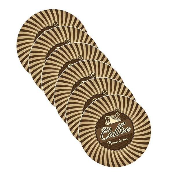 Sousplat Coffee Premium - 6 Peças - Sem Base