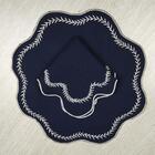 Sousplat Com Guardanapo Bordado Kit 06 Peças Tecido Microfibr