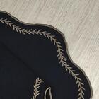 Sousplat Com Guardanapo Bordado Kit 06 Peças Tecido Microfibr