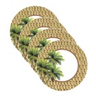 Sousplat Coqueiros - 4 Peças - Com Base