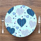 Sousplat Corações De Listras Em Mdf 35x35cm