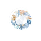 Sousplat Coral Azul/ambar