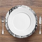 Sousplat Costela De Adão Preto E Branco Em Mdf 35x35cm