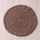 Sousplat Croche 38cm Caramelo