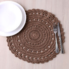 Sousplat Croche 38cm Caramelo