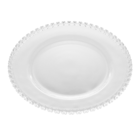 Sousplat De Cristal Borda Coração Jogo Americano Lyor 32cm