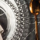 Sousplat De Cristal Coração Transparente 32cm