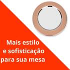 Sousplat De Inox Ouro Envelhecido Escovado James F