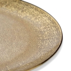 Sousplat De Natal Plástico Ambar Dourado 33 Cm - Indo Decorar